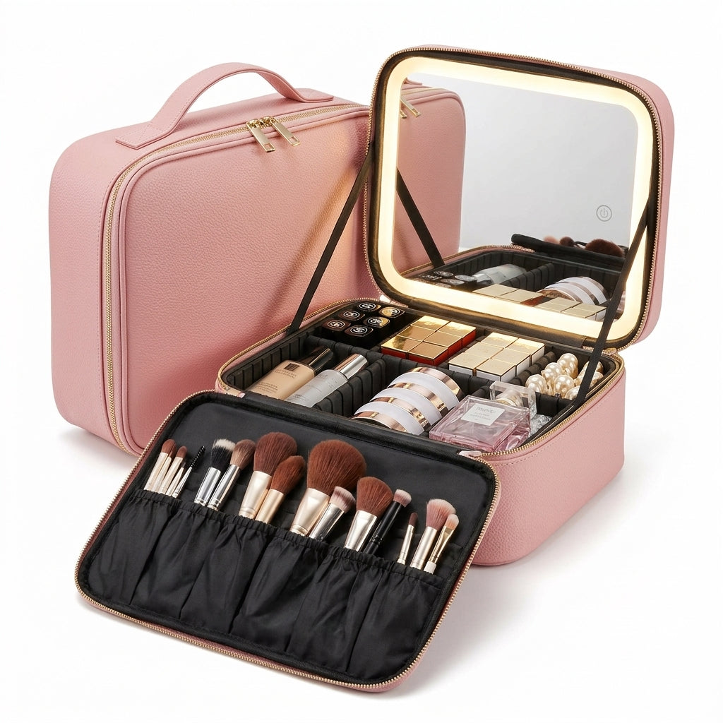 Trousse de maquillage + Miroir LED